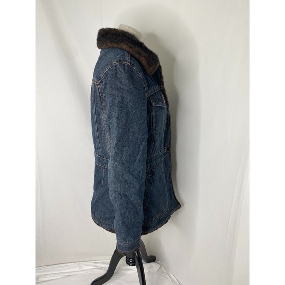 Women’s size medium Marvin Richards faux fur lined denim heavyweight jacket - Picture 4 of 7